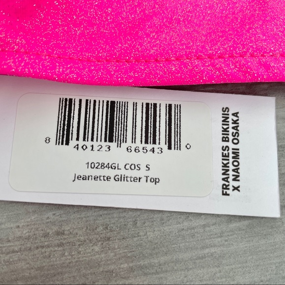 Frankie’s Bikinis Neon Pink Glitter Bikini NWT - Picture 4 of 16
